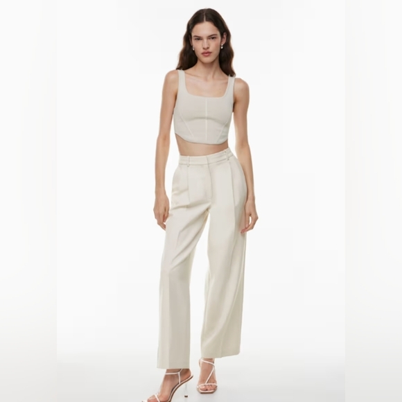 Aritzia Babaton | Sculpt Knit Matte Pearl Bustier Tank | Size XS - Picture 5 of 13